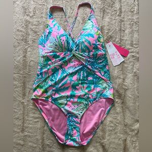 Lilly Pulitzer Malvie one piece size 14 in hip nautic
